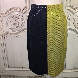 Elegant Black and Yellow Women's Skirt
